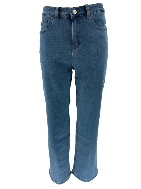 B.B.S jeans met rechte broekspijp en ritssluiting (S5397)
