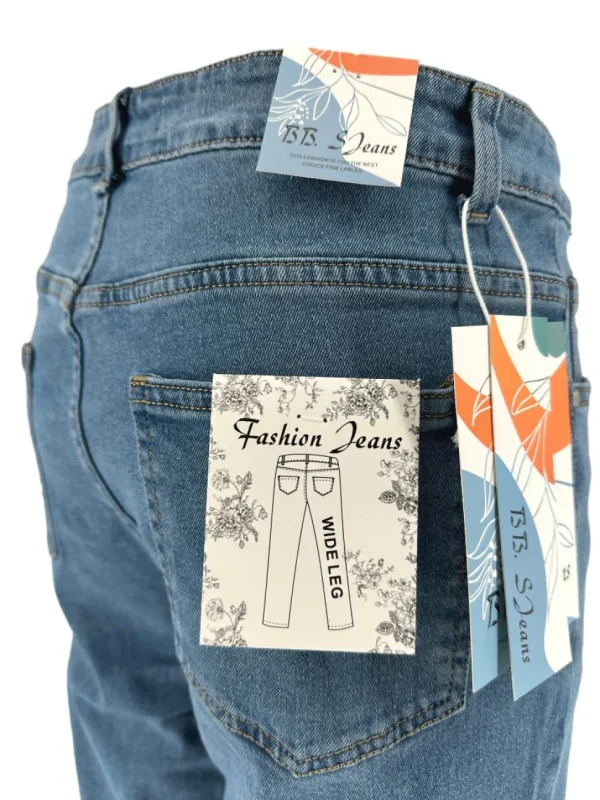 B.B.S jeans met rechte broekspijp en ritssluiting (S5397)