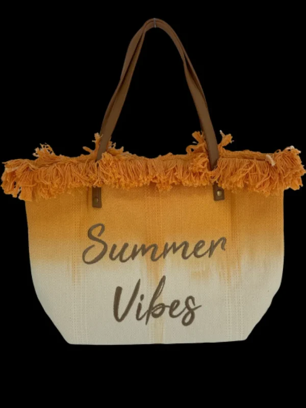 beach bag summer vibe DIPPED (D2972) MANDARINE