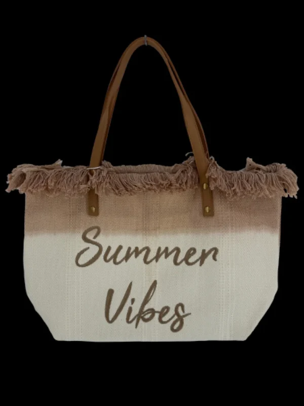 beach bag summer vibe DIPPED (D2972) KHAKI