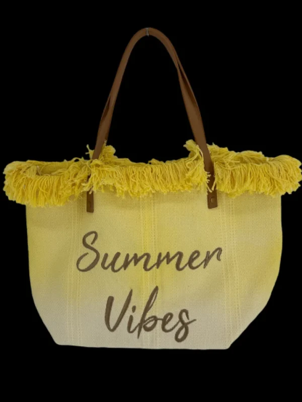beach bag summer vibe DIPPED (D2972) YELLOW