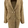 Blazer met gouden knopen en kraag Gracie camel. CH.NEL SALE