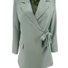 Blazer met GROTE strik aan de zijkant Jinn licht groen