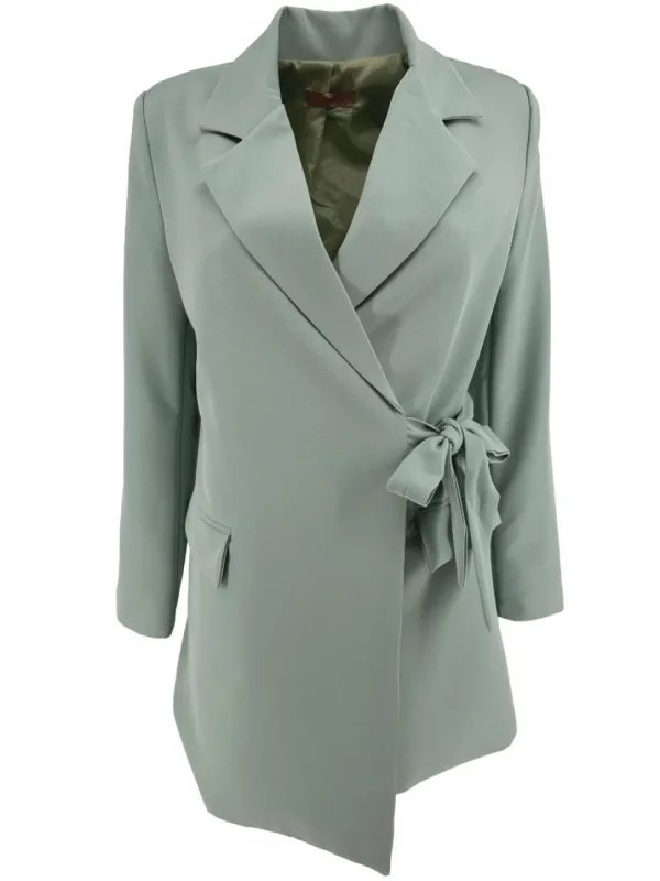 Blazer met GROTE strik aan de zijkant Jinn licht groen