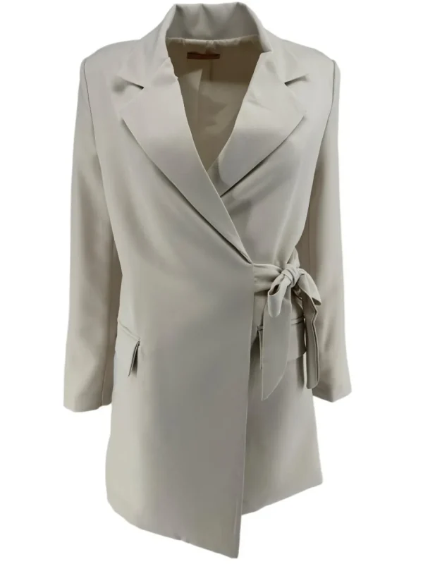 Blazer met GROTE strik aan de zijkant Jinn beige