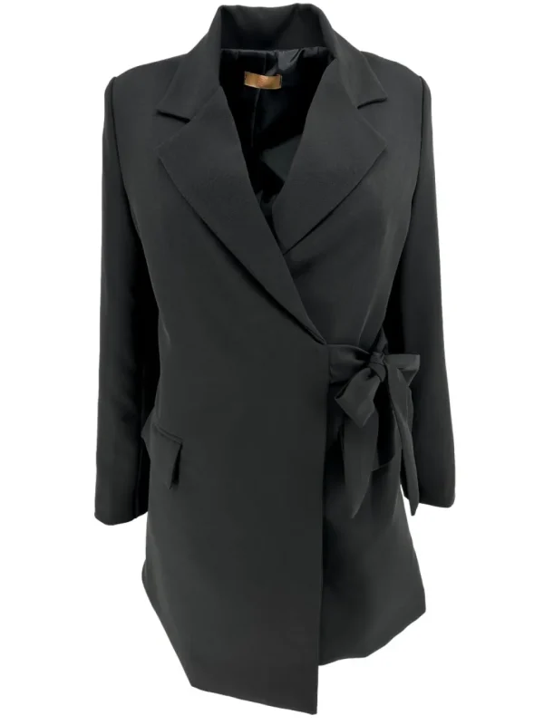 Blazer met GROTE strik aan de zijkant Jinn zwart