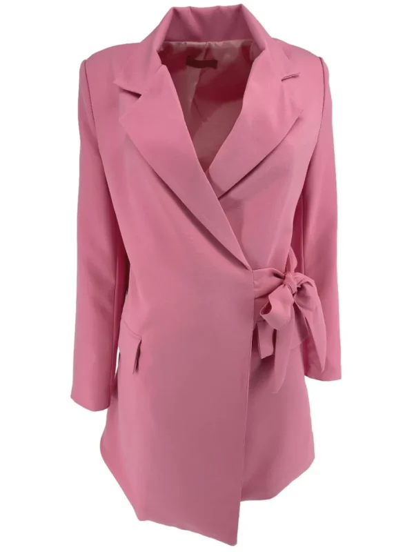 Blazer met GROTE strik aan de zijkant Jinn licht roze