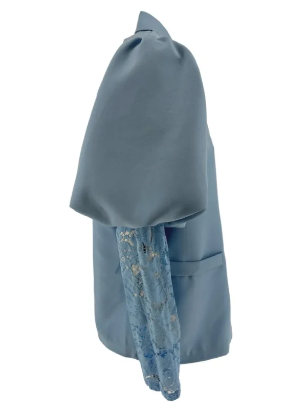 Blazer met pofmouw en kant Tess licht blauw
