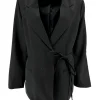 Blazer met strik aan de zijkant Yokai zwart