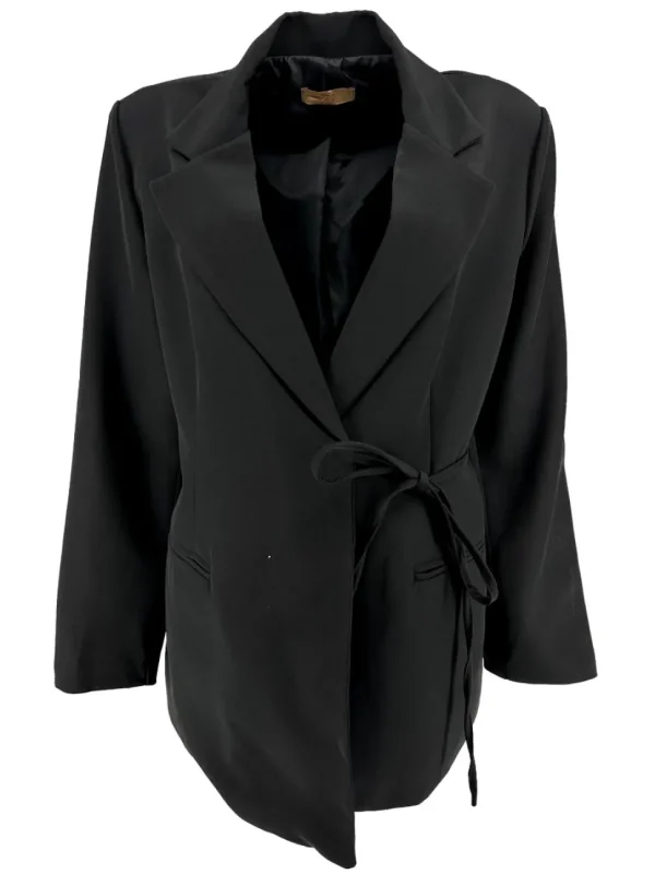 Blazer met strik aan de zijkant Yokai zwart