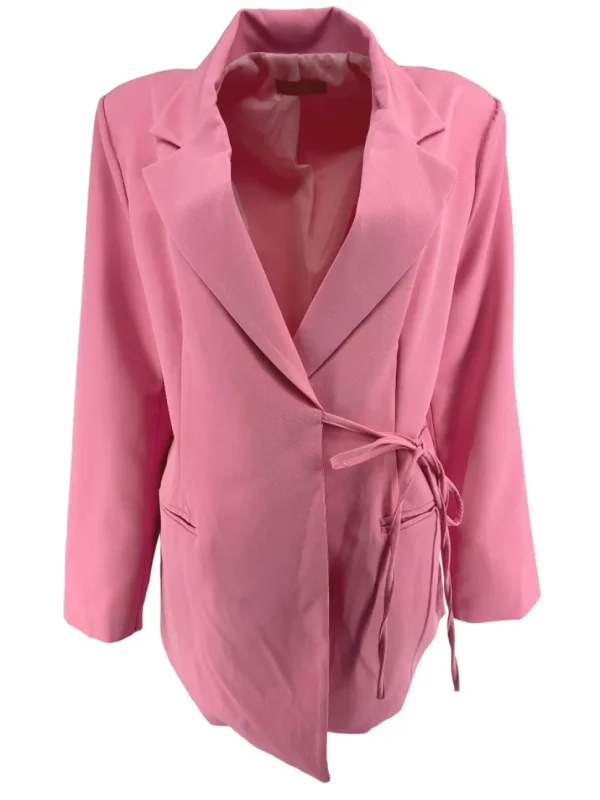 Blazer met strik aan de zijkant Yokai licht roze