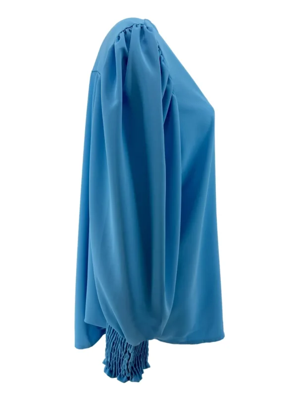 Blouse met ballon mouw Gigi licht blauw. SALE