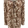 Blouse met koordje aan de hals Polly pansy zand
