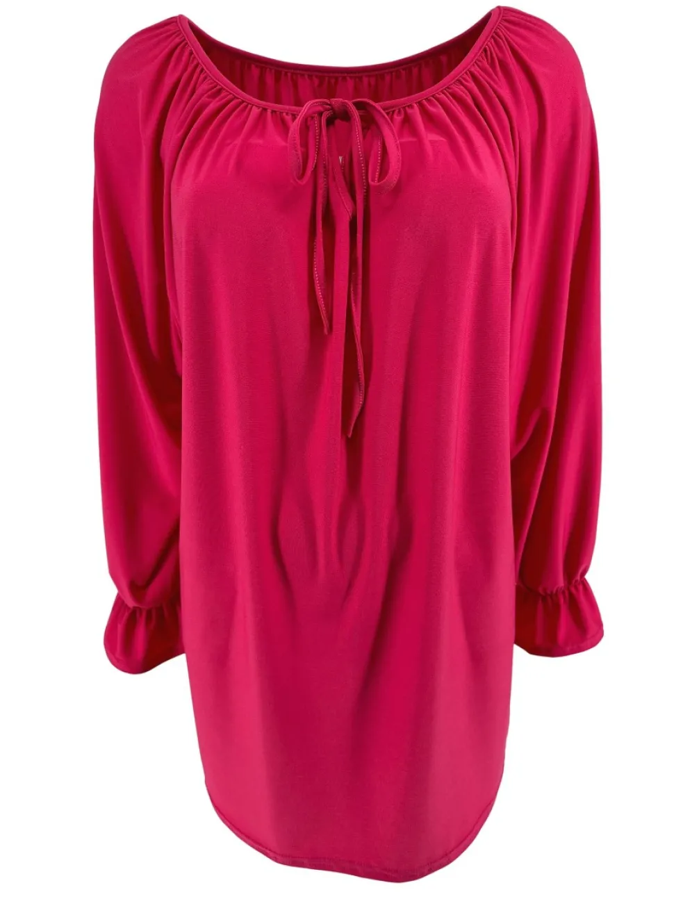 blouse_met_koordje_aan_de_0-2.webp Blouse met koordje aan de hals Polly uni fuchsia