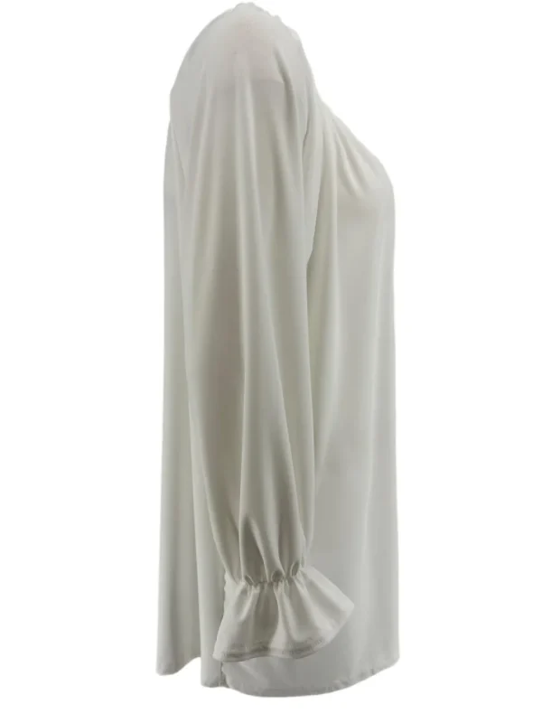 Blouse met koordje aan de hals Polly uni off-white