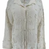 Blouse met leaves borduursels beige (GBD)
