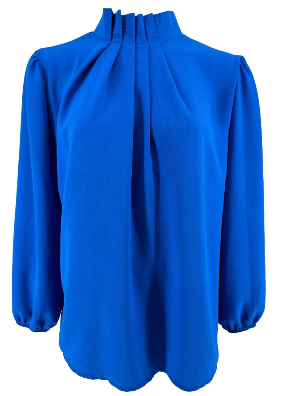 blouse_met_opstaande_boor_0-8.webp Blouse met opstaande boord en smock aan de mouw Sammie kobalt