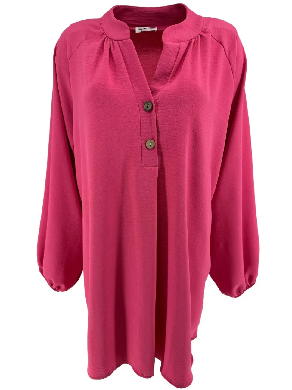 blouse_met_opstaande_kraa_0-2.webp Blouse met opstaande kraag en 2 knoopjes Siske fuchsia