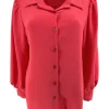 Blouse met plooi in de mouw Tammy koraal