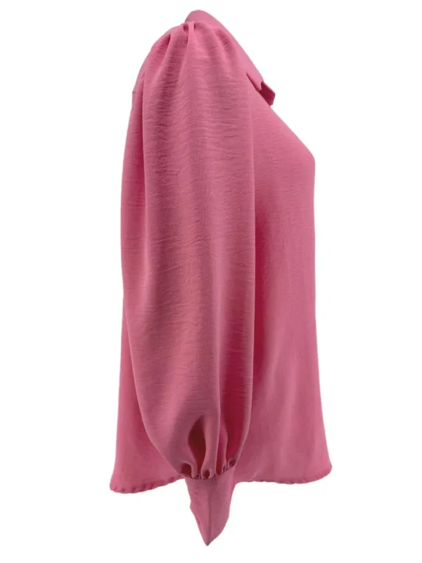 Blouse met plooi in de mouw Tammy licht roze