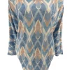 Blouse met ronde hals mermaid licht blauw