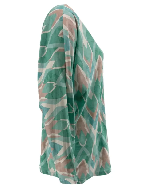 Blouse met ronde hals mermaid mint
