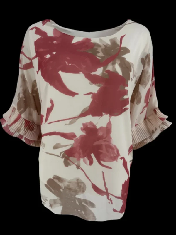 blouse met ruffle aan de mouw Dominica oud roze