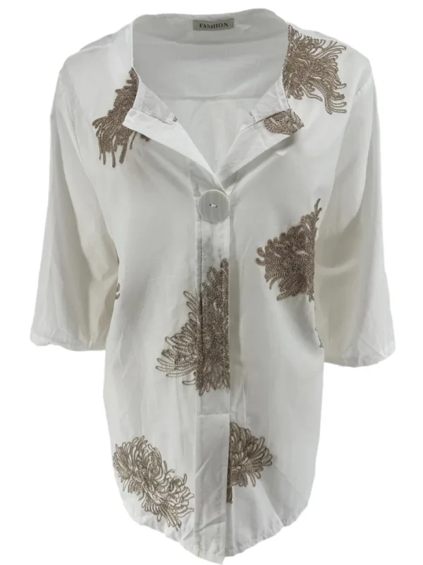 Blouse met sierwerk Nova gold