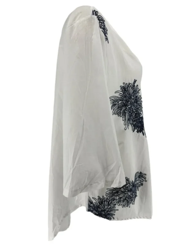 Blouse met sierwerk Nova donker blauw