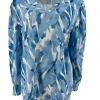 Blouse met v-hals en afgewerkt met boord Ivy Clouds blauw (SALE)