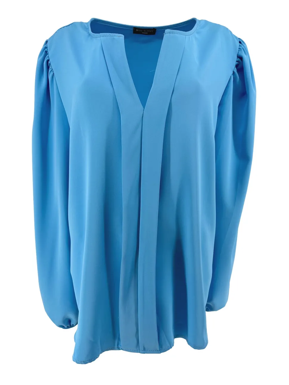 blouse_met_vhals_en_bies__0.webp Blouse met v-hals en bies aan de voorzijde Lisanne licht blauw. SALE