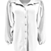 Blouse van dikkere stof met pofmouw Rhoda off-white