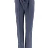 Broek met koord en naad Rhodé gemeleerd jeans blauw.(gts)