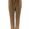 Broek met koord en naad Rhodé camel.(gts)