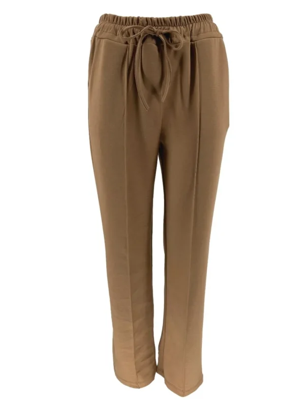 Broek met koord en naad Rhodé camel.(gts)