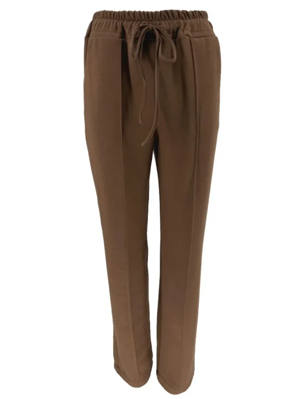 Broek met koord en naad Rhodé bruin.(gts)