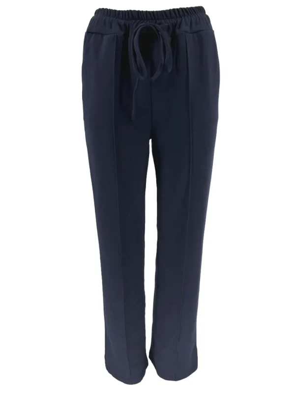 Broek met koord en naad Rhodé donker blauw.(gts)