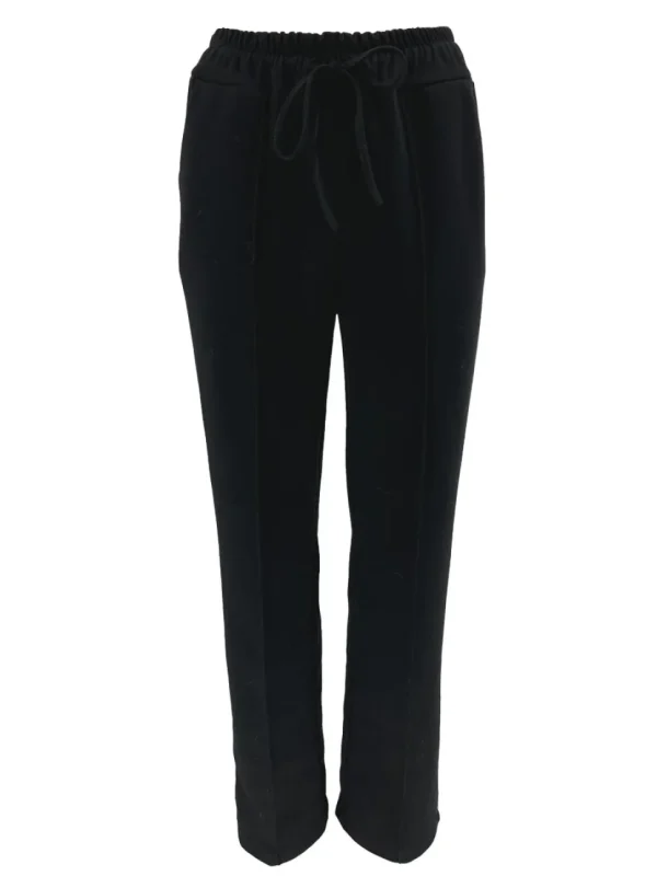 Broek met koord en naad Rhodé zwart.(gts)