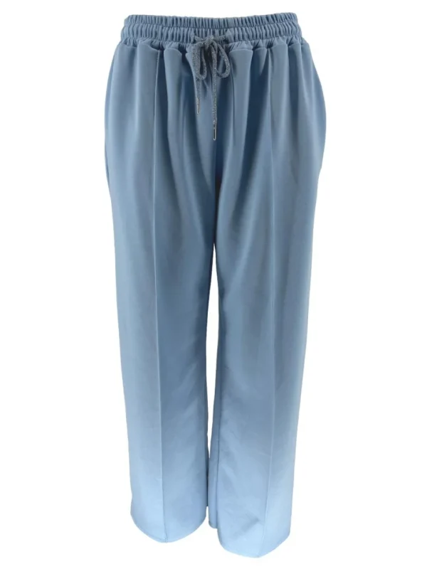 Broek met rechte broekspijp en naad Lizzy licht blauw