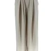 Broek met wijde broekspijp en riem Kiki beige
