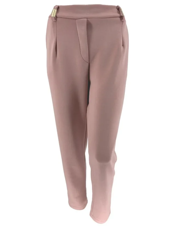 Broek met zakken en gouden details oud roze (GTS)