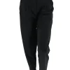 Broek met zakken en gouden details met RIEM circle zwart