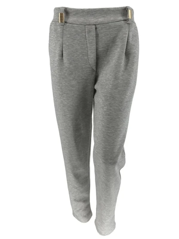 Broek met zakken en gouden details grijs (GTS)