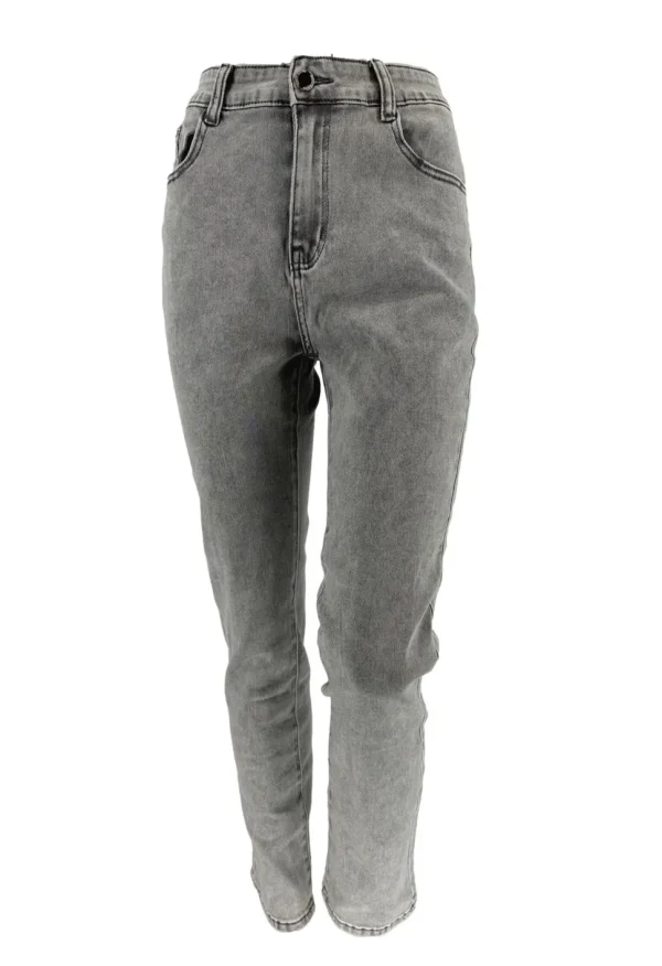 B.S. Denim jeans met ritssluiting grijs (S6715#) SALE