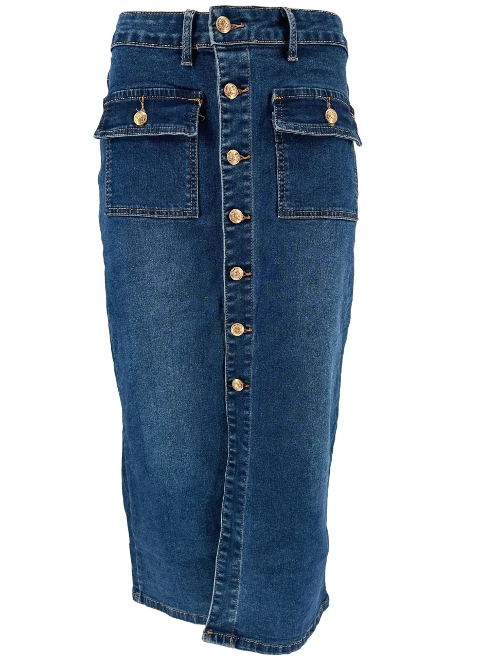 bs_denim_rok_met_gouden_k_0-1.webp B.S. denim rok met gouden knopen aan de voorzijde en zakken (BS6152) SALE