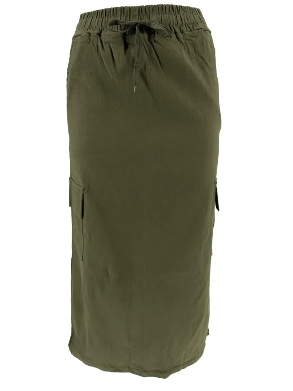 Cargo rok met zakken en koordje army (JUP-6) (TKD) (SALE)