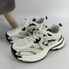 Chunky sneakers met veters en mesh detail zwart (HY88-61)
