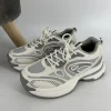 Chunky sneakers met veters en mesh detail grijs (HY88-61)