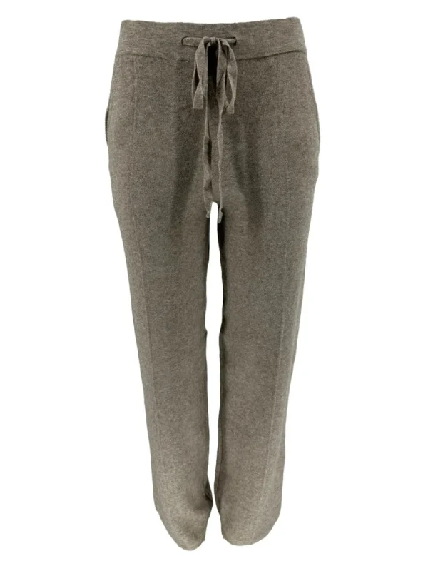 Comfy broek met rechte broekspijp taupe (J091A)