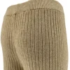 Comfy broeken met rib detail en koordje beige/camel